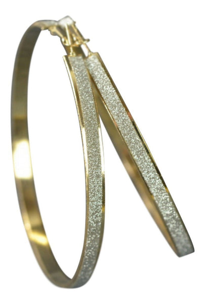 Gold & Diamond Hoop Earrings