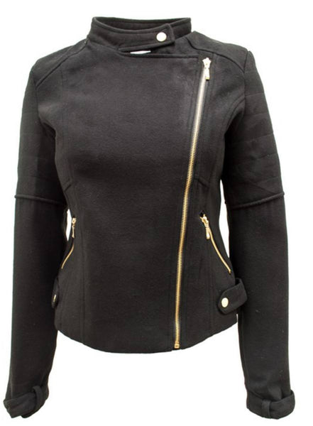 Black Suede Biker Jacket **Pre Order**