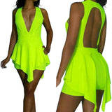 Diva Lime Green Romper