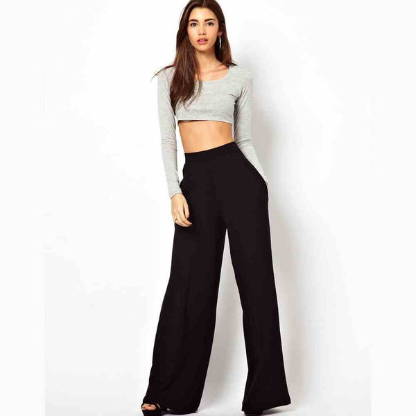 High waist palazzo pants