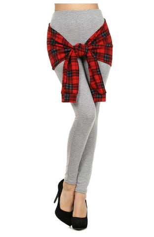 Maria Front Plaid Tie Leggings - STUSHI CO 
 - 1