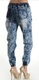 Patch Work Denim Joggers