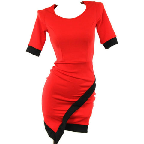 Dress - Asymmetrical Little Red Dress