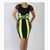 Tia Neon Green Mesh Dress