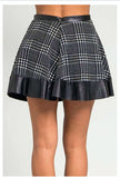 Black Plaid Skirt