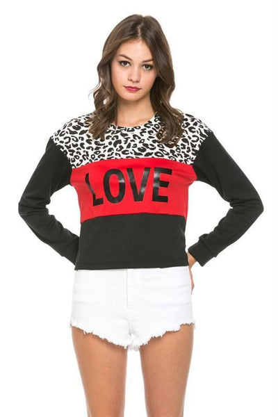 Animal Print Love Sweatshirt