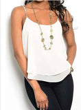 Ivory Chain Link Sleeveless Top